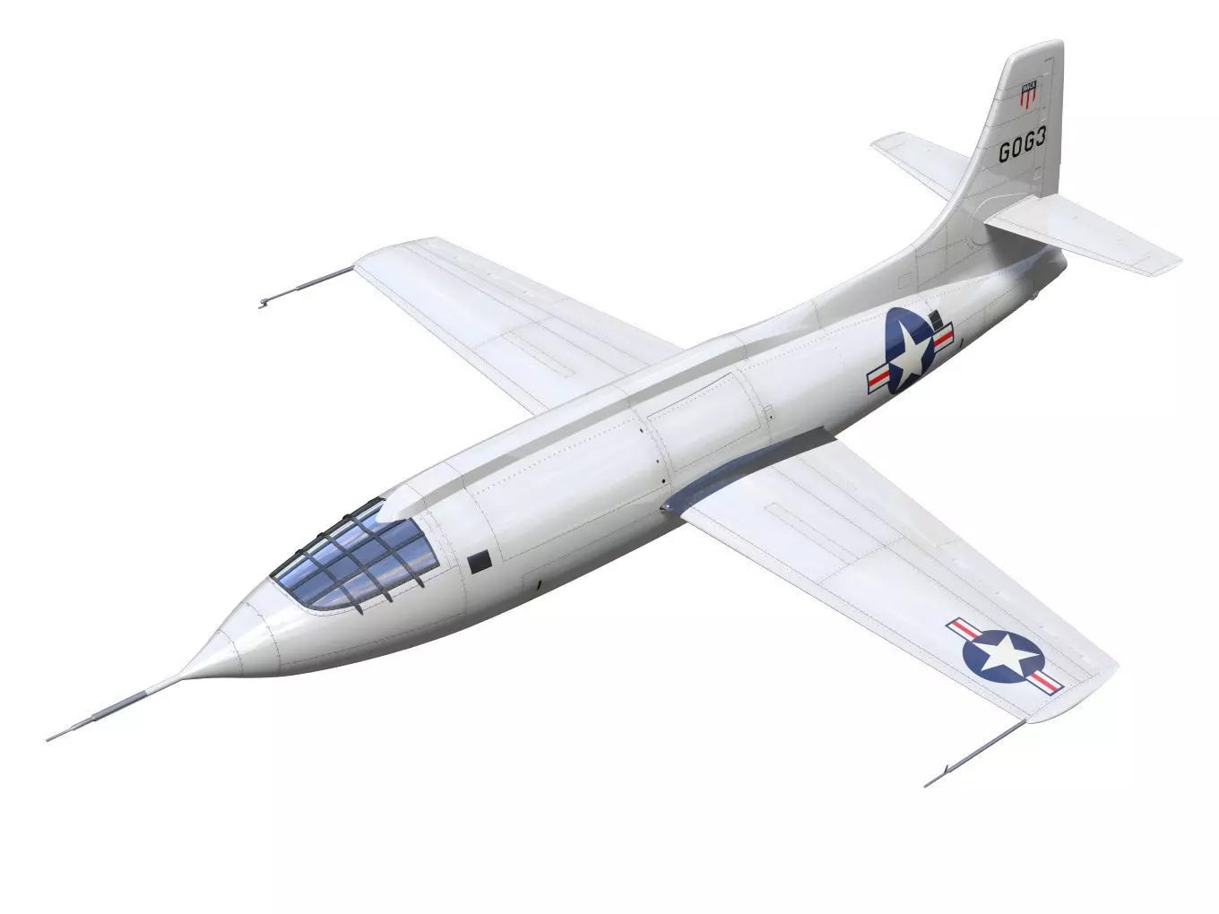 bell X-1 3D model_0