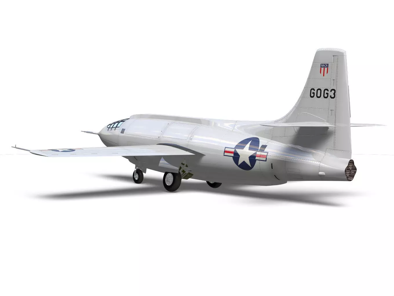 bell X-1 3D model_6