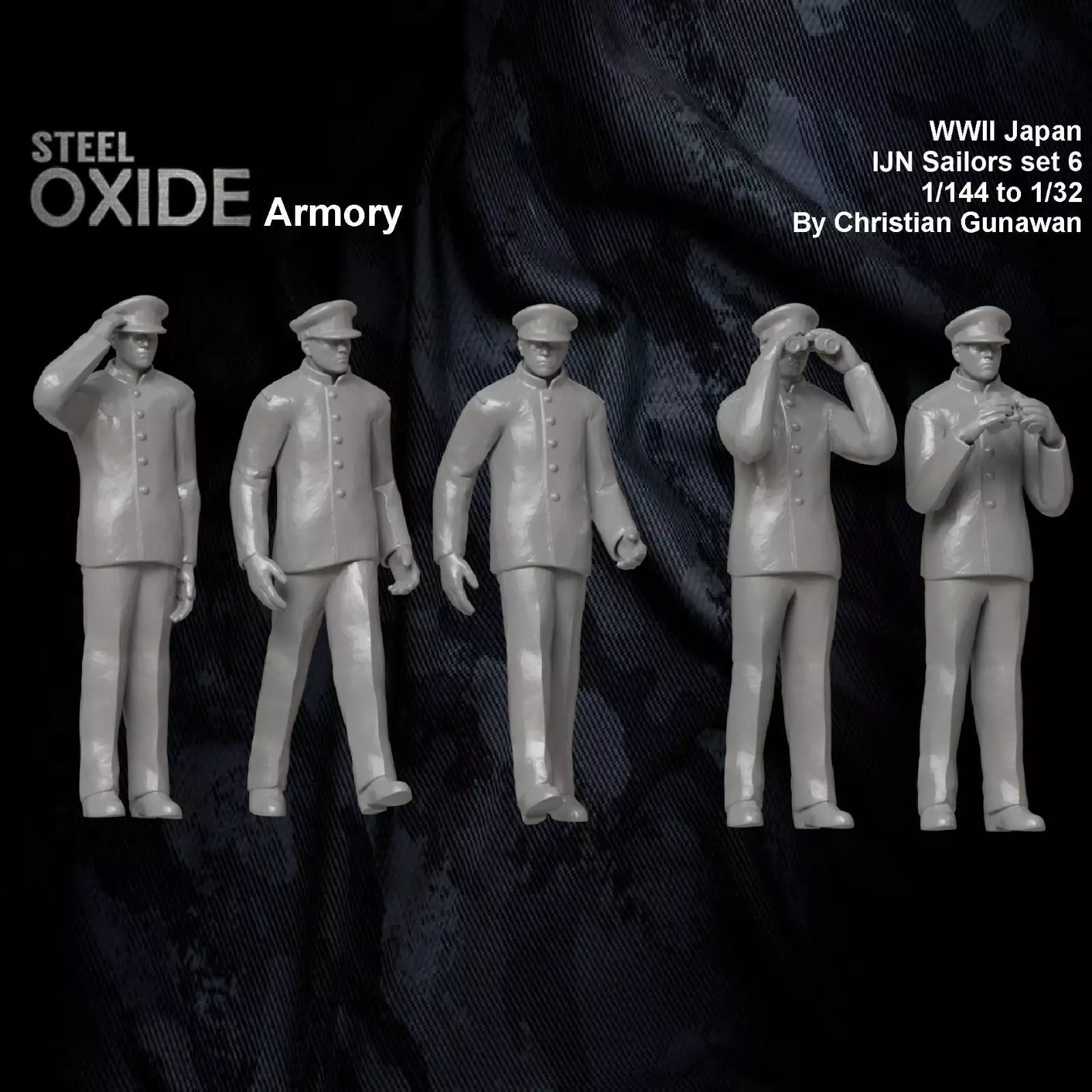 WWII IJN sailors set 6 3D print model