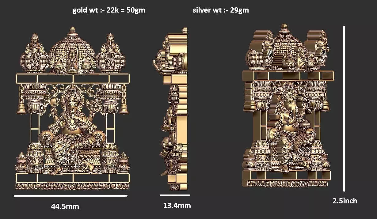 antic ganesh ji ps desing  3D print model_0