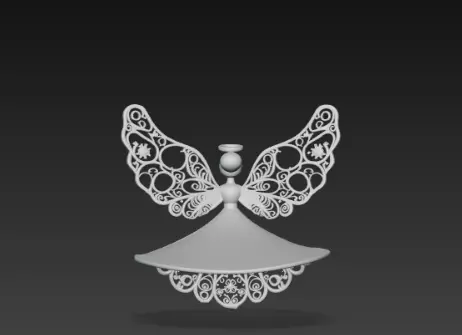 3D Flying Angel Christmas Decoration Model 3D print model_5
