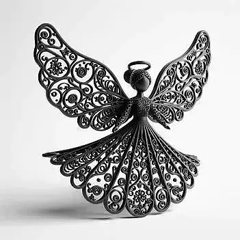 3D Flying Angel Christmas Decoration Model 3D print model 3D Flying Angel Christmas Decoration Model 3D print model