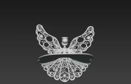 3D Flying Angel Christmas Decoration Model 3D print model_16