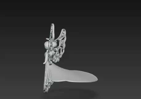 3D Flying Angel Christmas Decoration Model 3D print model_7