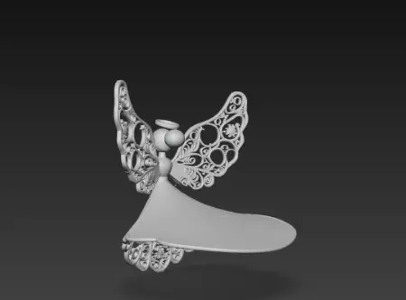 3D Flying Angel Christmas Decoration Model 3D print model_6
