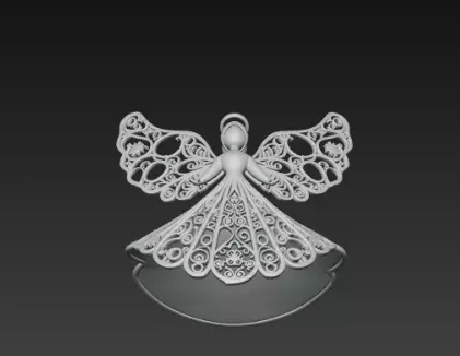 3D Flying Angel Christmas Decoration Model 3D print model_14