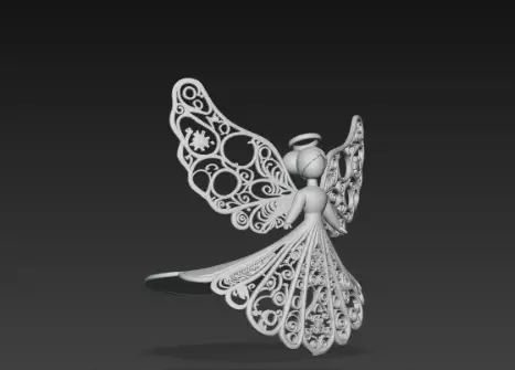 3D Flying Angel Christmas Decoration Model 3D print model_2