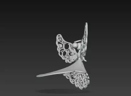 3D Flying Angel Christmas Decoration Model 3D print model_4