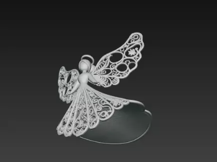 3D Flying Angel Christmas Decoration Model 3D print model_13