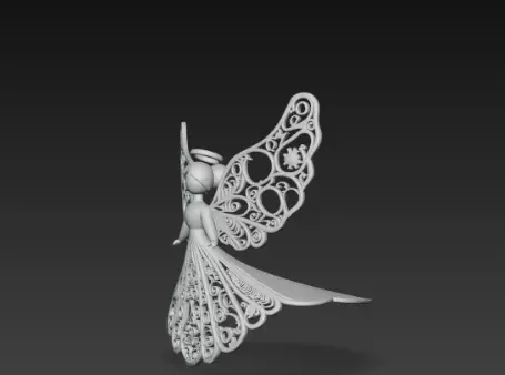 3D Flying Angel Christmas Decoration Model 3D print model_8