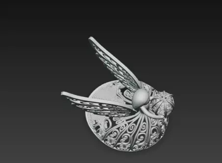 3D Flying Angel Holding Gift Christmas Model 3D print model_12