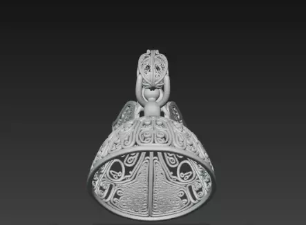 3D Flying Angel Holding Gift Christmas Model 3D print model_16