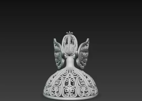 3D Flying Angel Holding Gift Christmas Model 3D print model_3