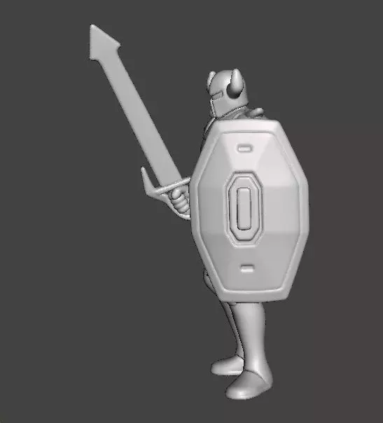 LT BITTER KNIGHT MINIATURE MODEL FANTASY GAMES RPG DND 3D print model_4