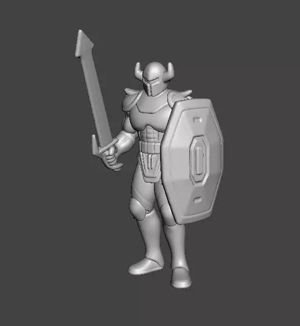 LT BITTER KNIGHT MINIATURE MODEL FANTASY GAMES RPG DND 3D print model_0