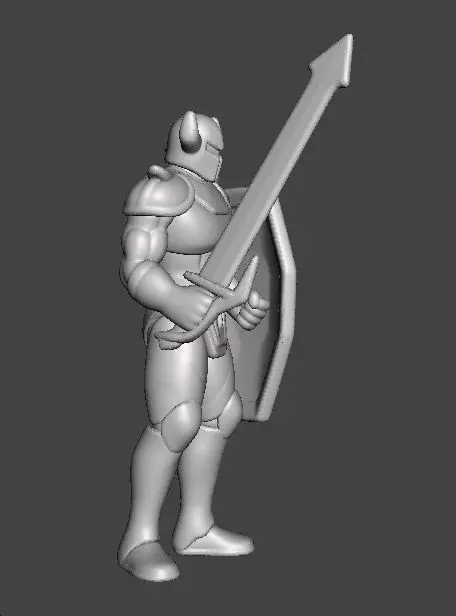 LT BITTER KNIGHT MINIATURE MODEL FANTASY GAMES RPG DND 3D print model_5