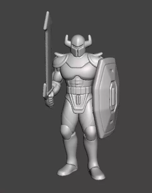 LT BITTER KNIGHT MINIATURE MODEL FANTASY GAMES RPG DND 3D print model_1