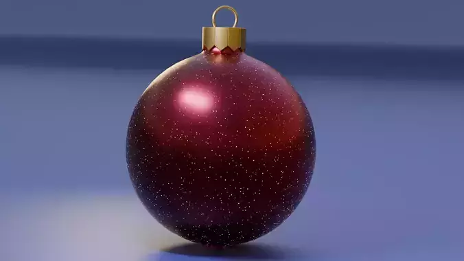 Christmas Ornament Ball 3D Model - Decorative Bauble
