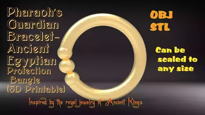 Pharaoh Guardian Bracelet Ancient EgyptProtectionBanglePrintable