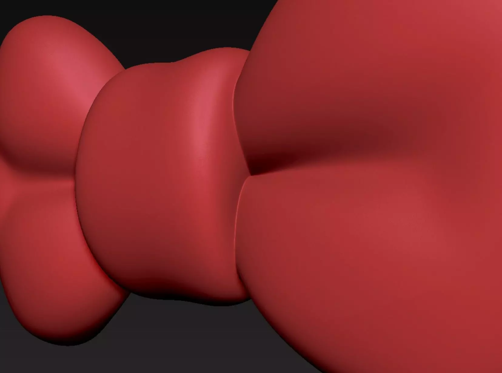 Red Bow 3D print model_4