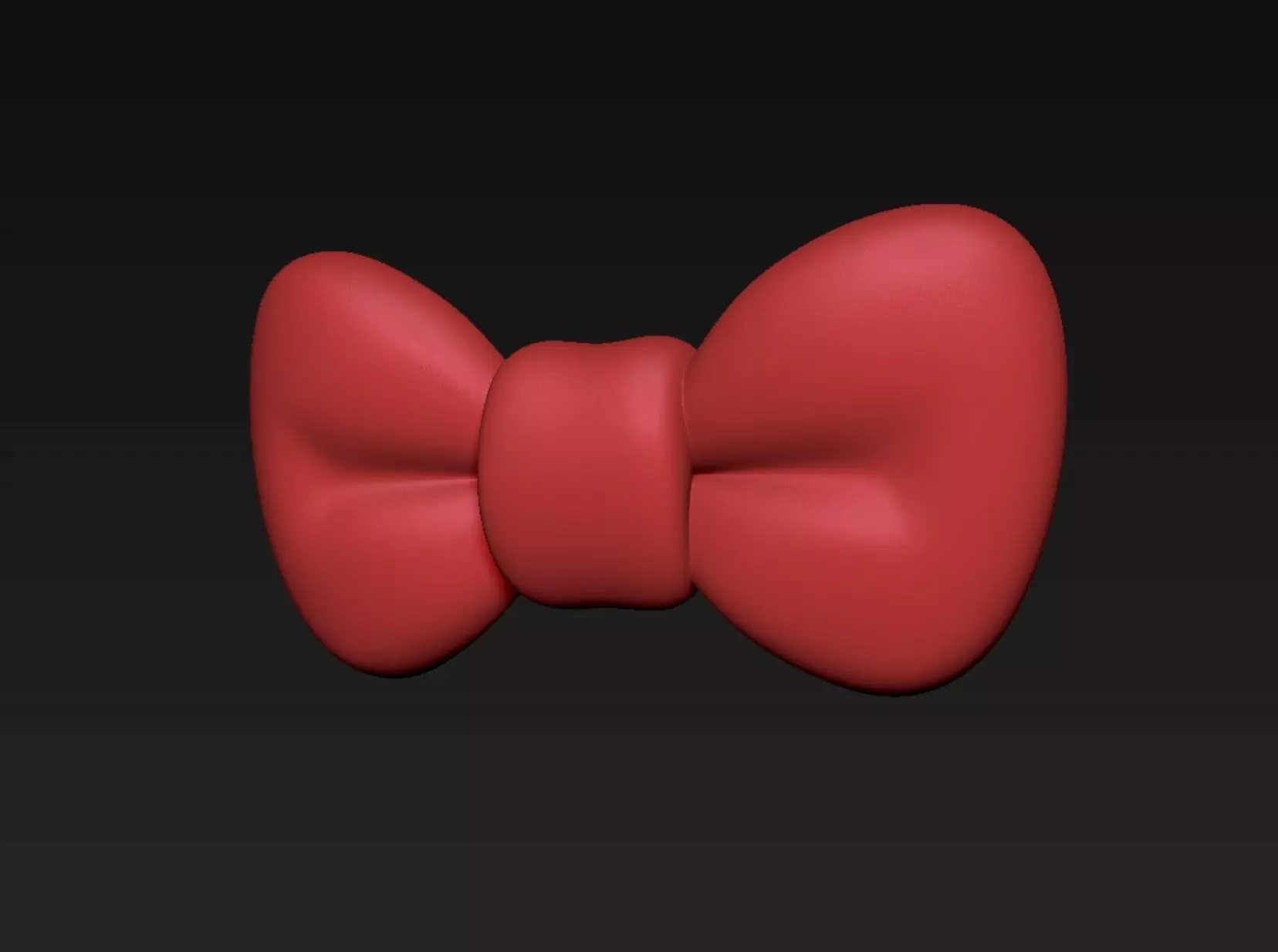 Red Bow 3D print model_0