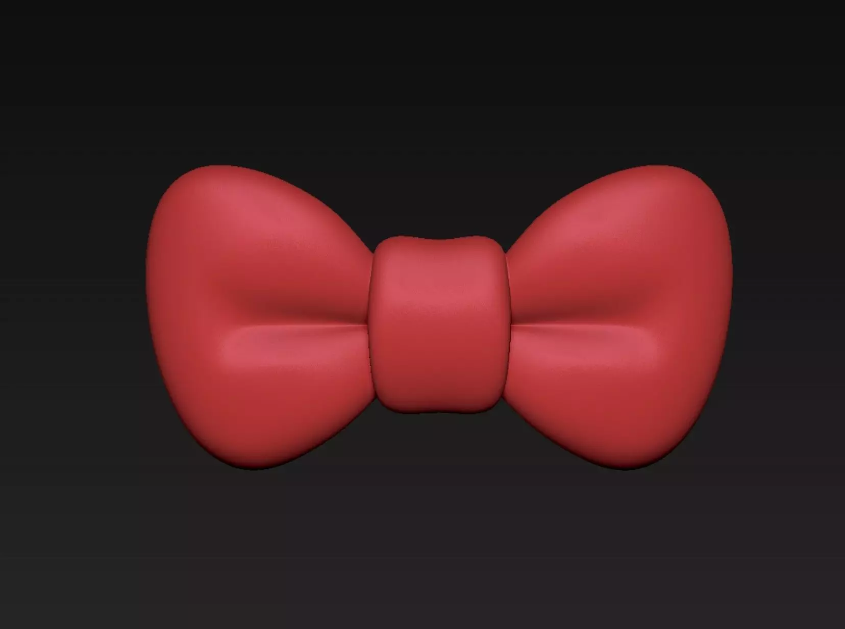 Red Bow 3D print model_1