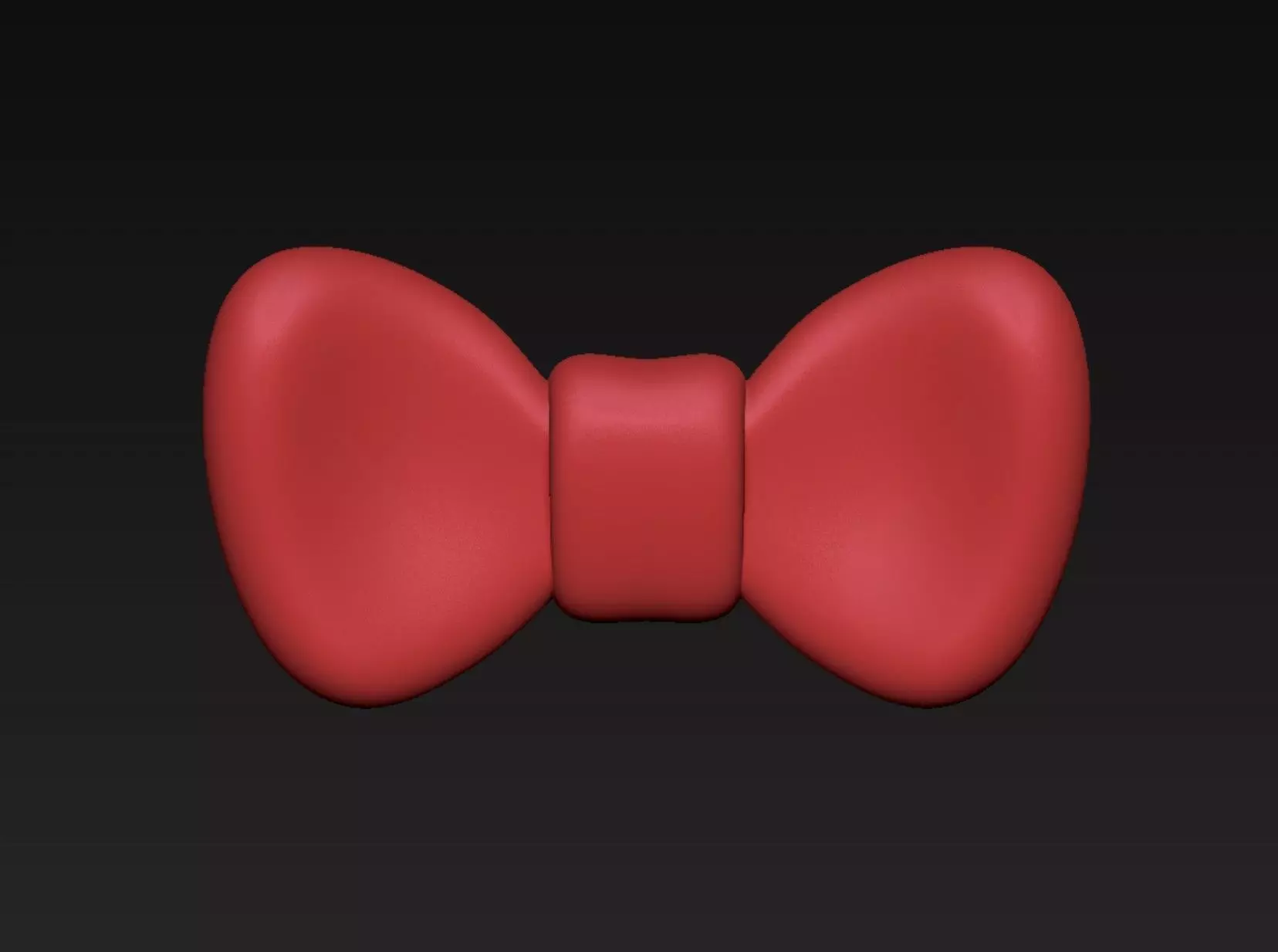 Red Bow 3D print model_3