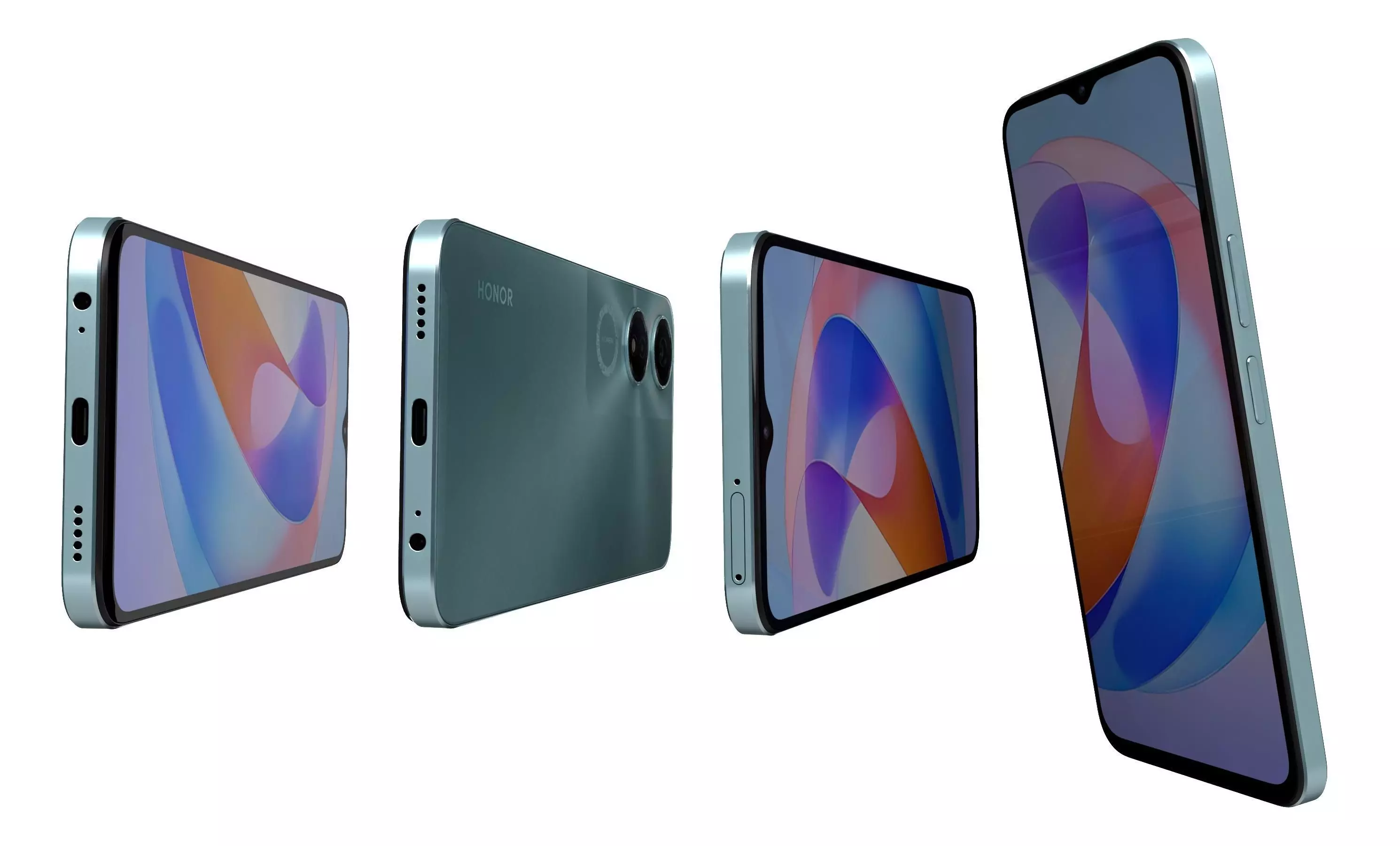 Honor Play 40 Green High Poly 3D model_28