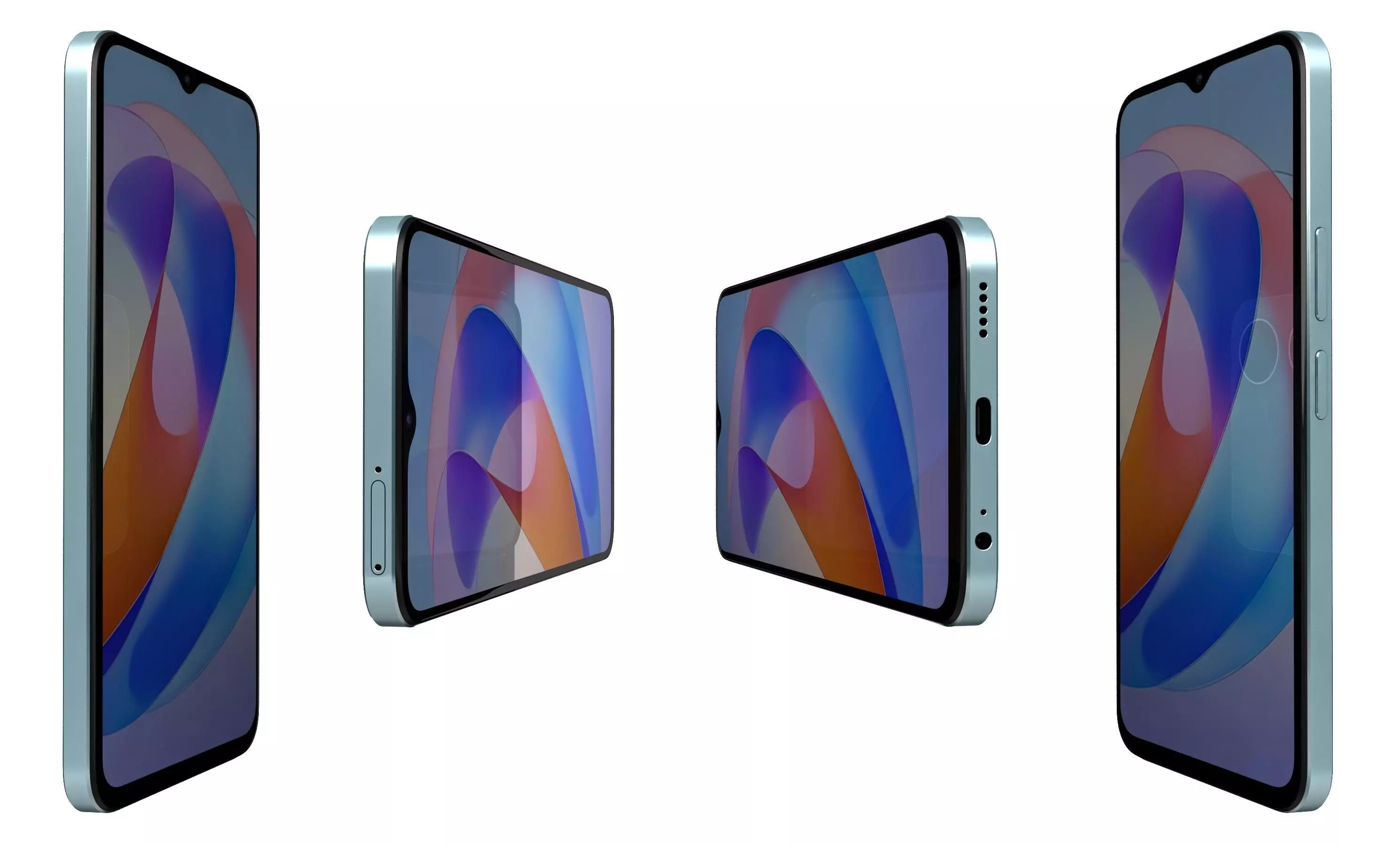 Honor Play 40 Green High Poly 3D model_9