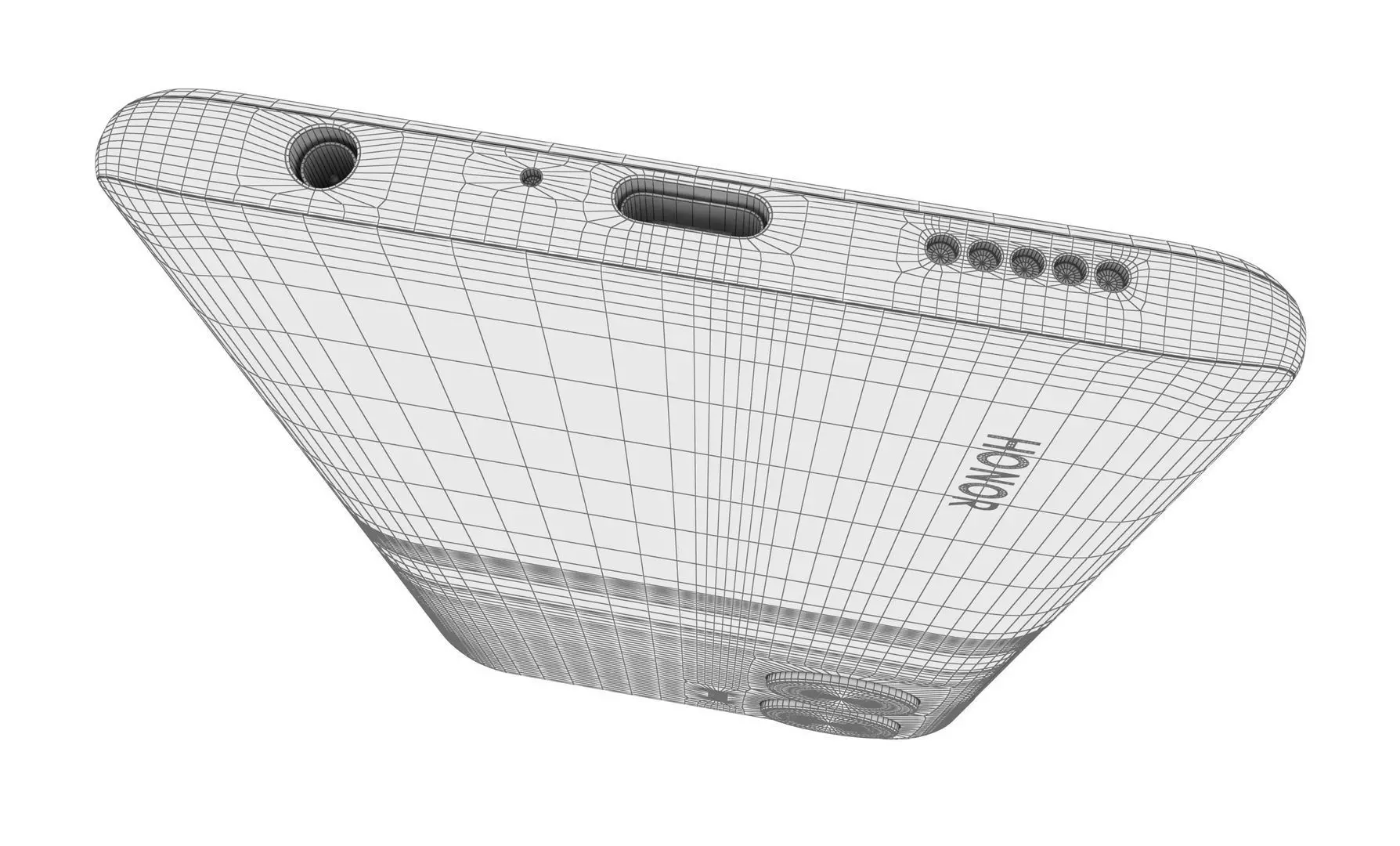 Honor Play 40 Plus Black High Poly 3D model_9