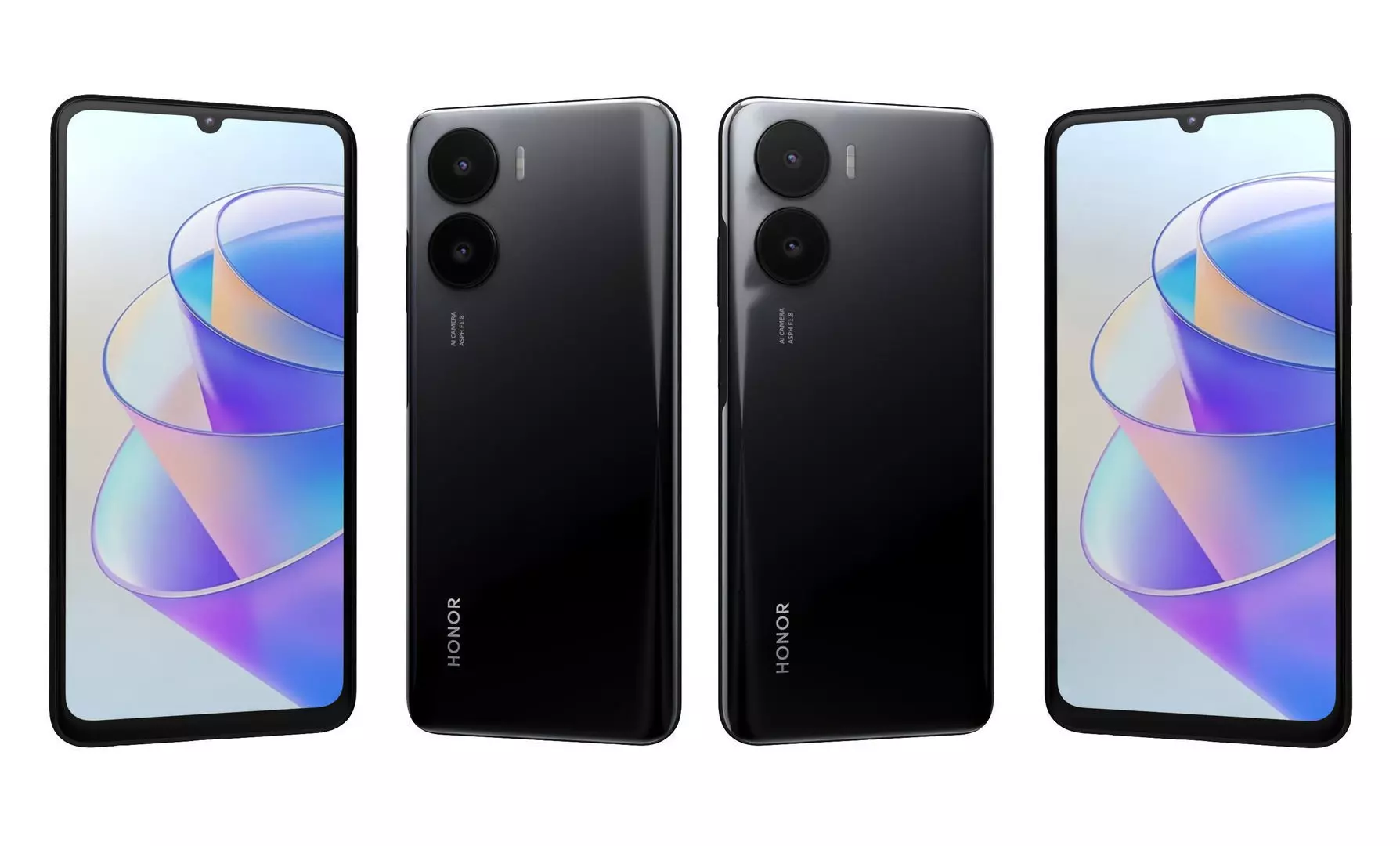 Honor Play 40 Plus Black High Poly 3D model_2