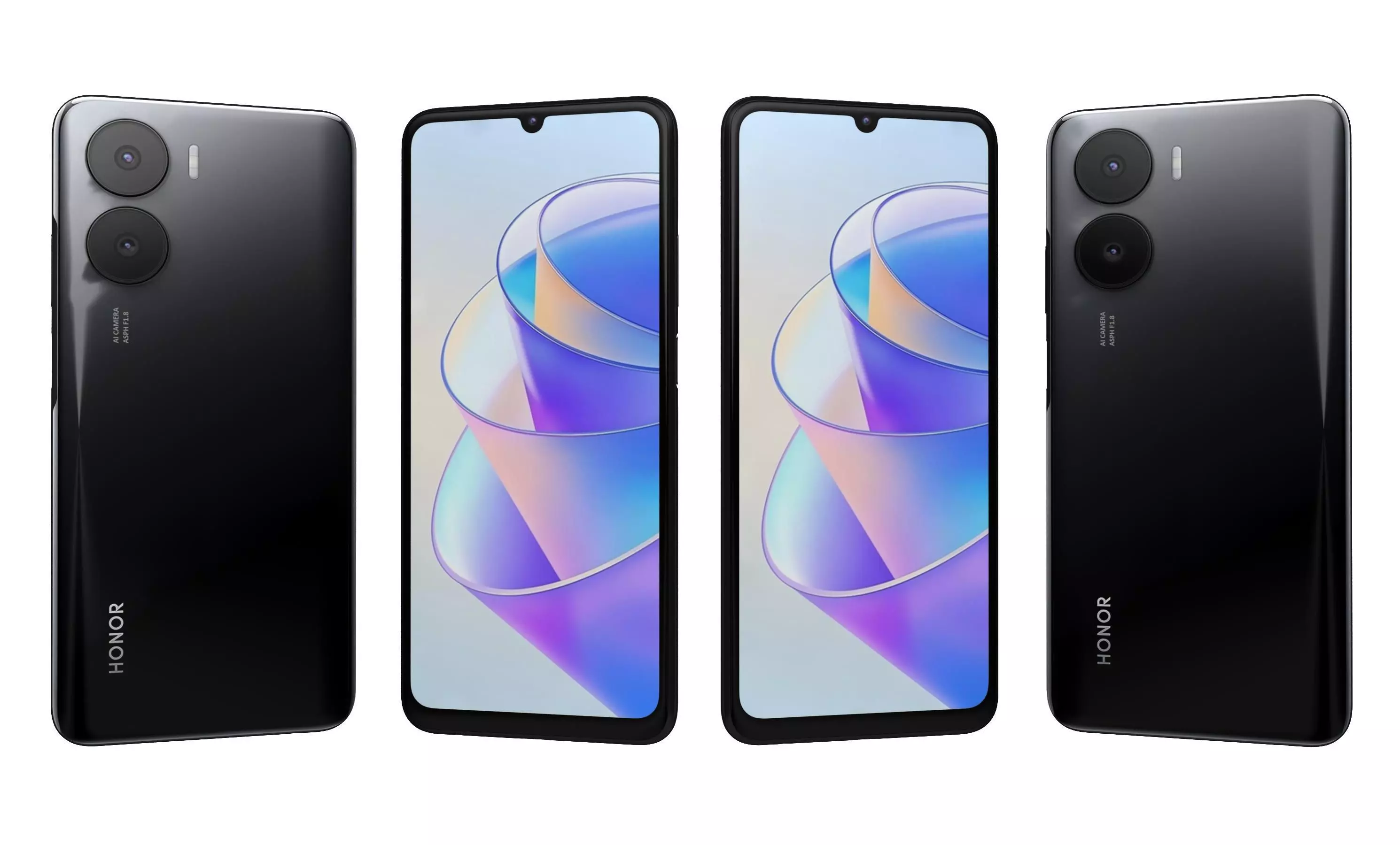 Honor Play 40 Plus Black High Poly 3D model_0