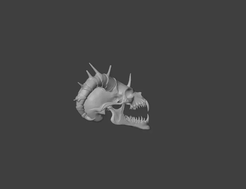 Infernal Horned Low-poly 3D model_19