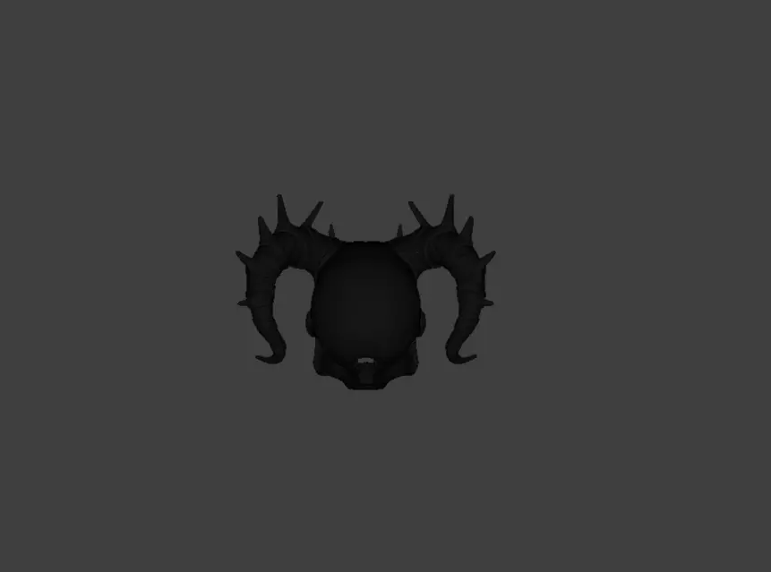 Infernal Horned Low-poly 3D model_26