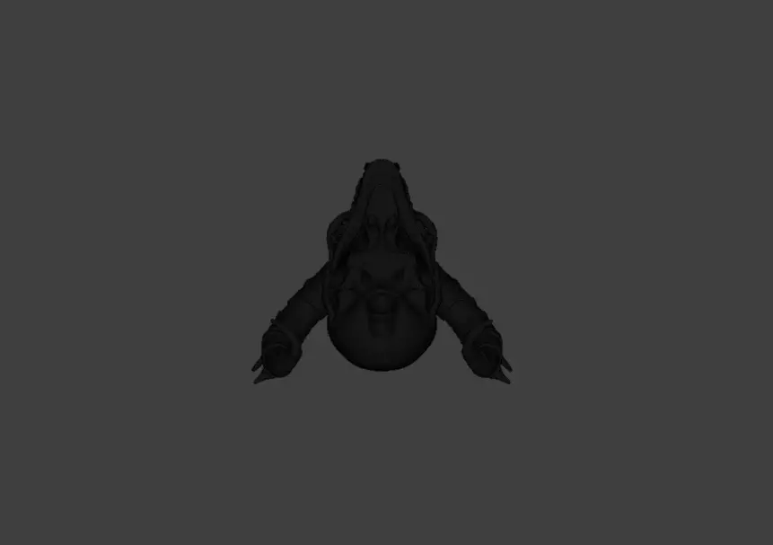 Infernal Horned Low-poly 3D model_29