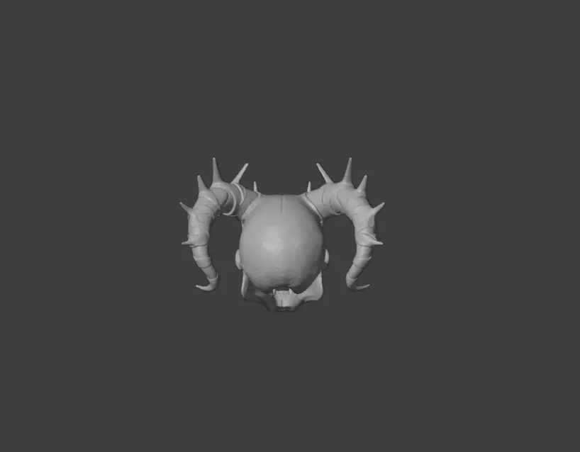 Infernal Horned Low-poly 3D model_20