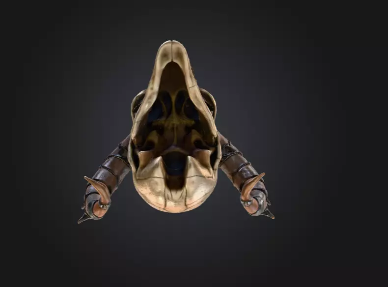 Infernal Horned Low-poly 3D model_16