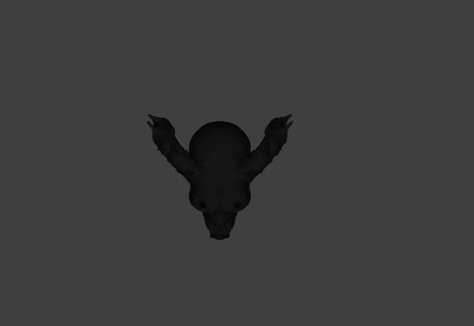 Infernal Horned Low-poly 3D model_28