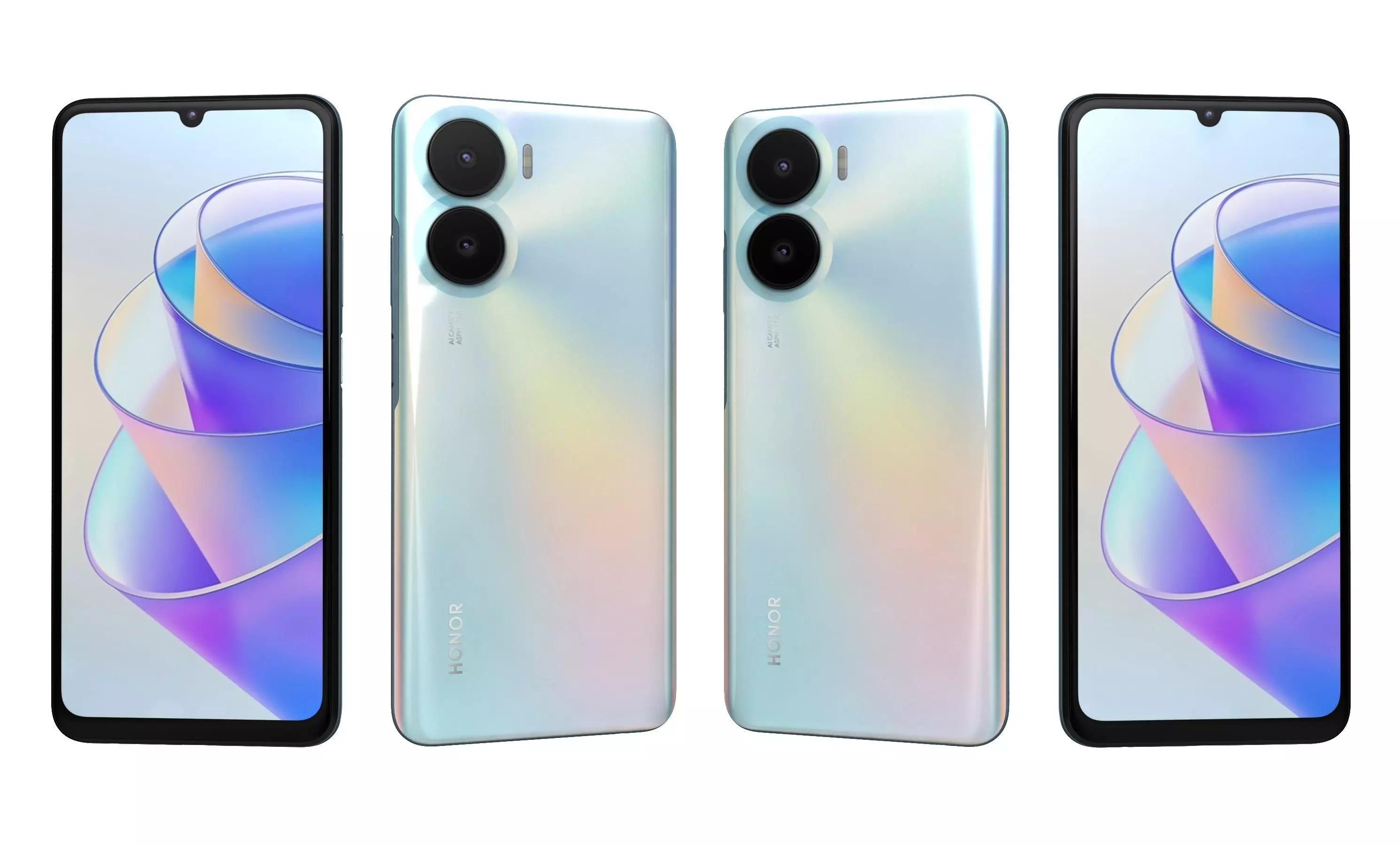 Honor Play 40 Plus Silver High Poly 3D model_4