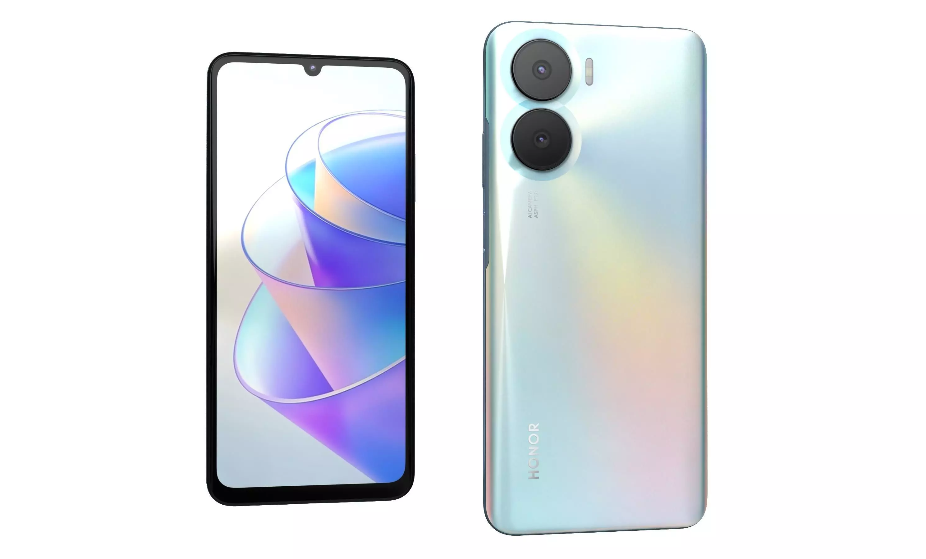 Honor Play 40 Plus Silver High Poly 3D model_9