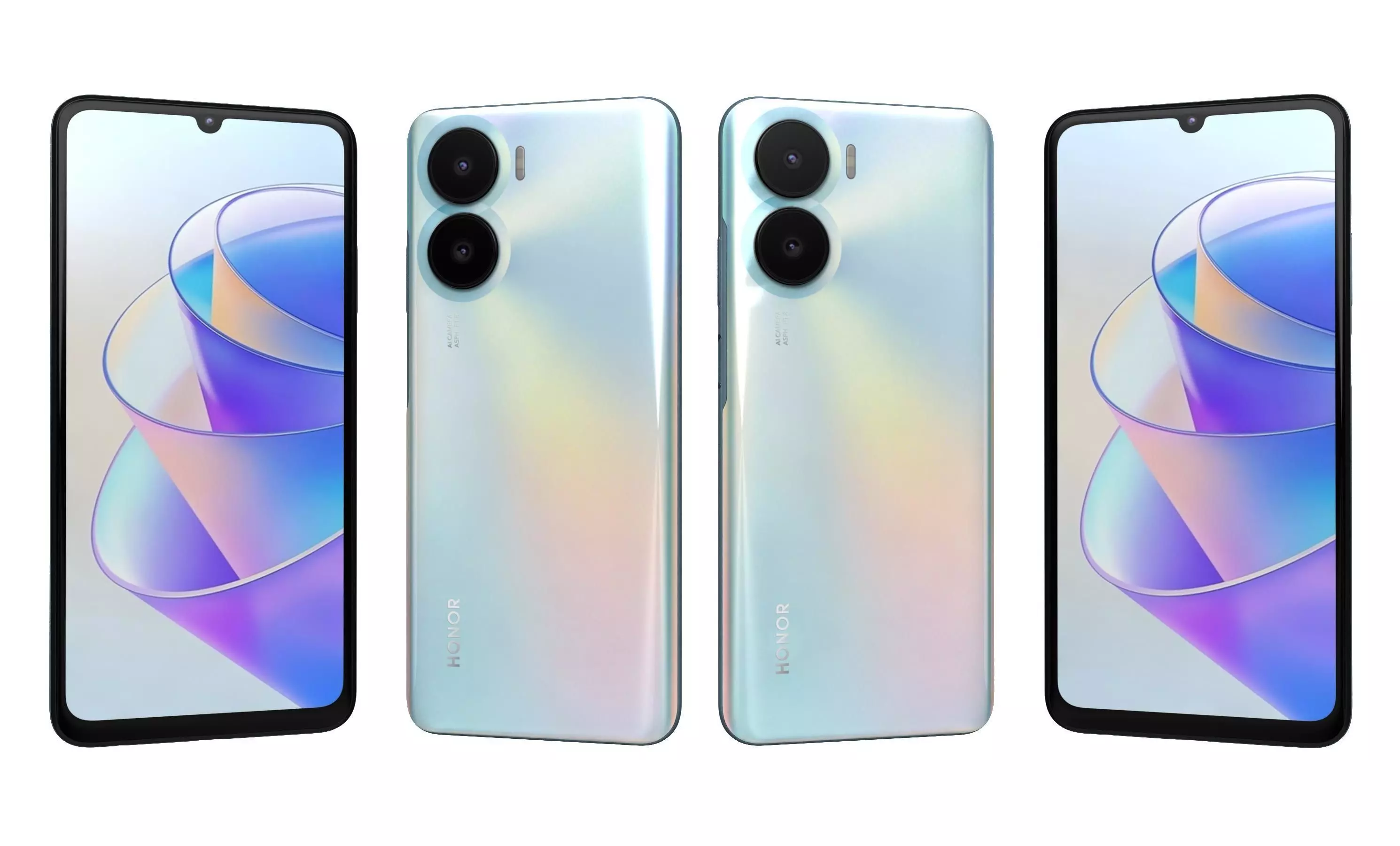 Honor Play 40 Plus Silver High Poly 3D model_2