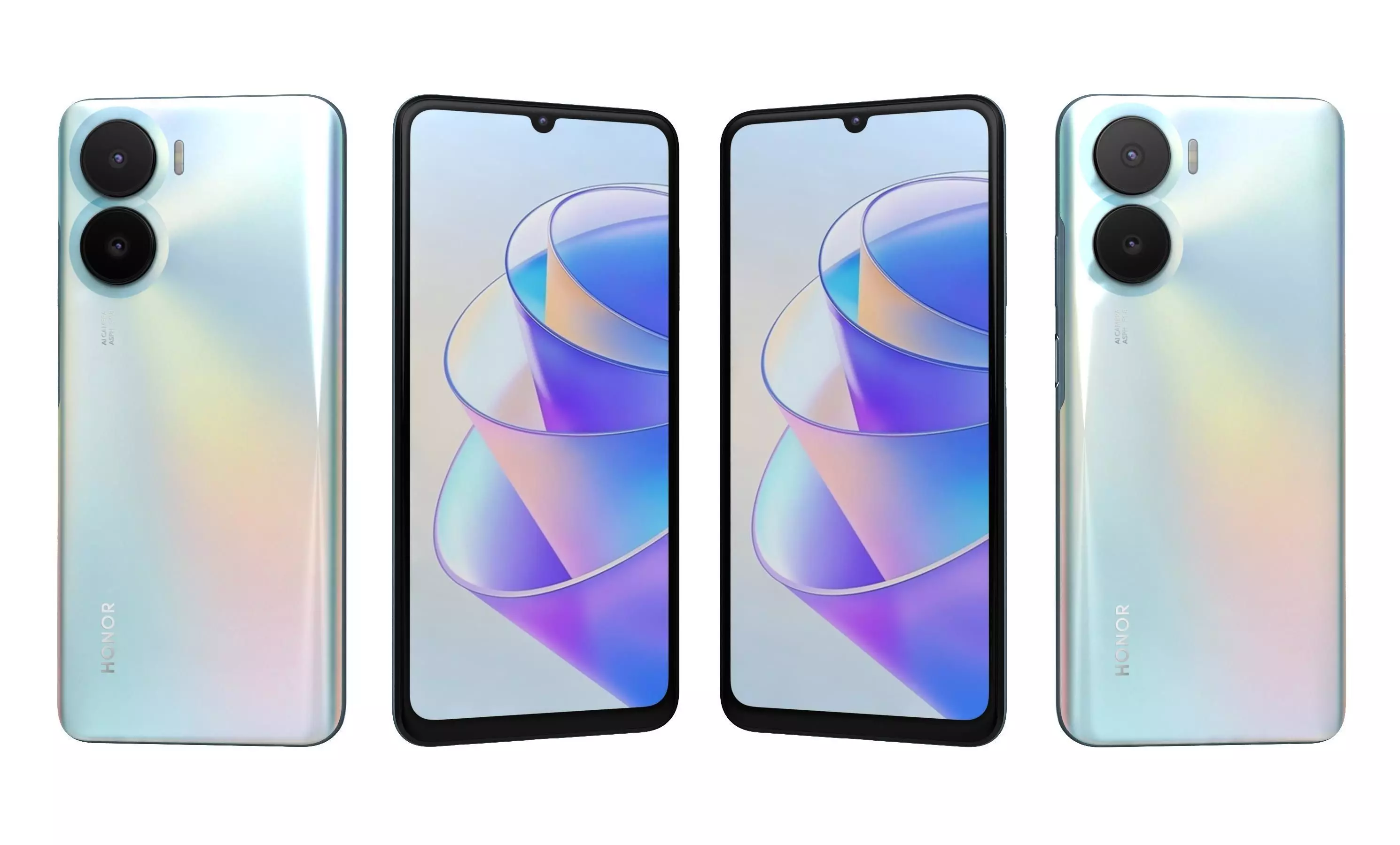 Honor Play 40 Plus Silver High Poly 3D model_6