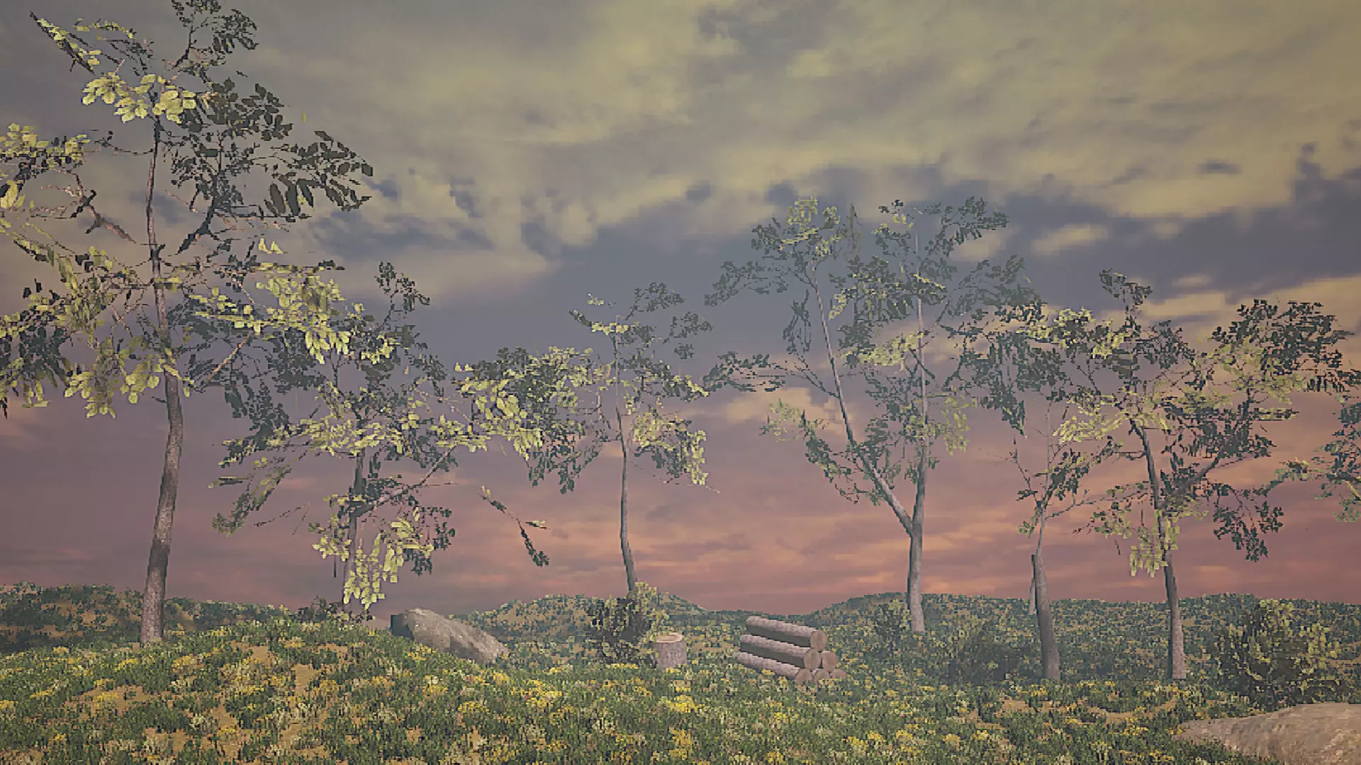 PSX Style Retro Nature Pack Low-poly 3D model_3