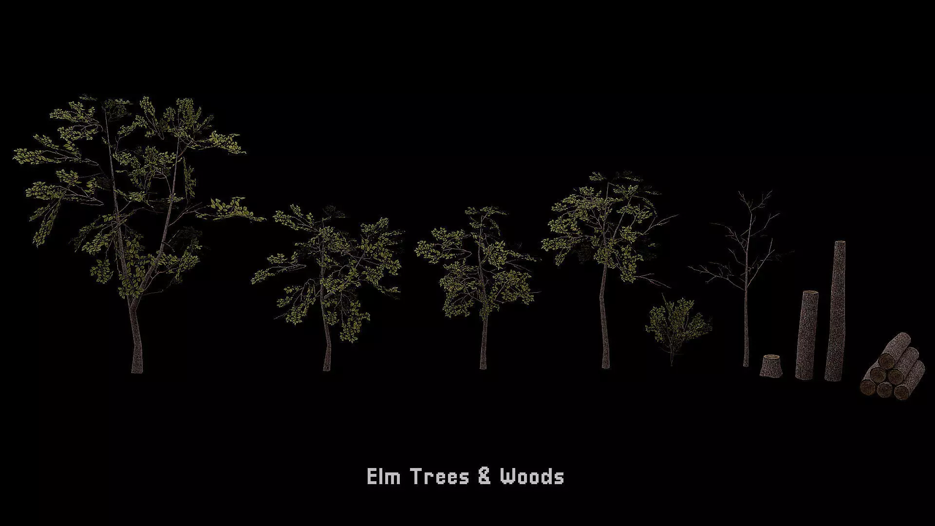 PSX Style Retro Nature Pack Low-poly 3D model_7