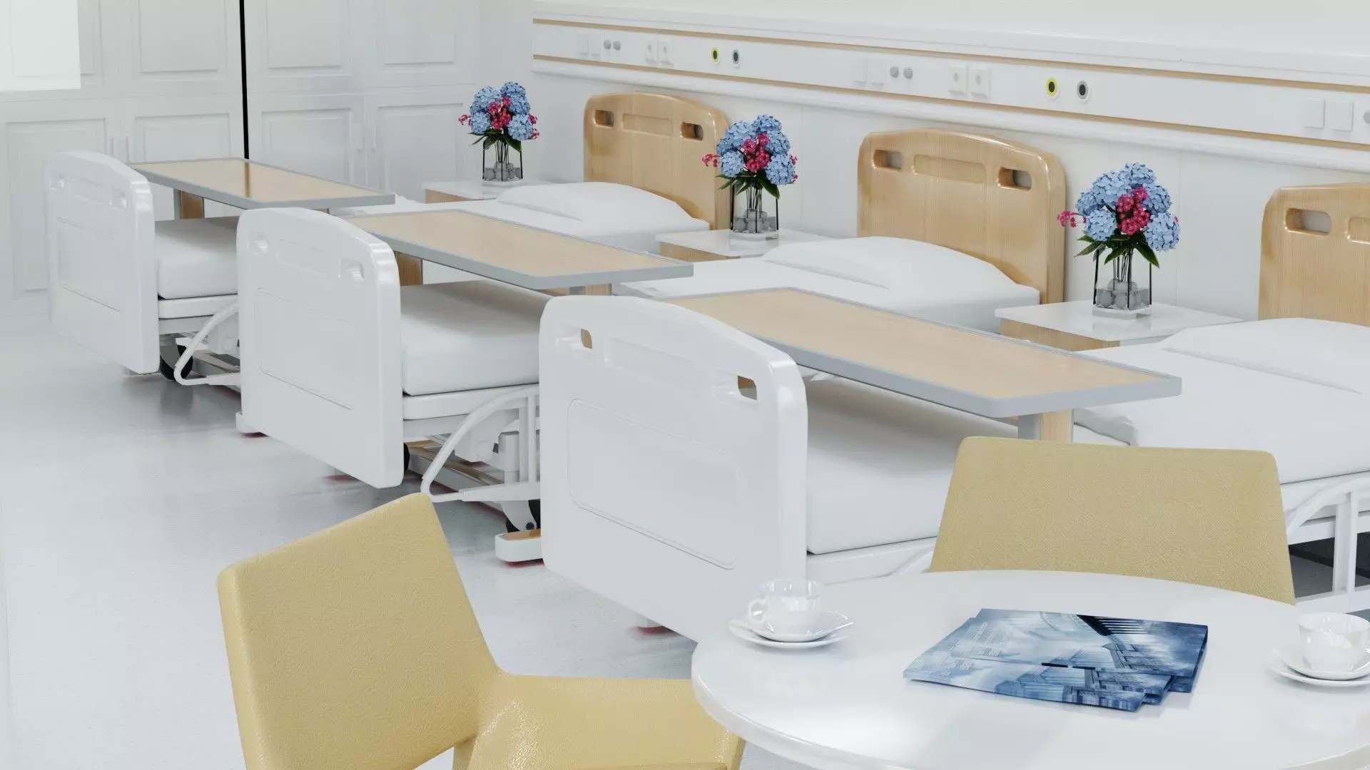 Sanatorium blender Low-poly 3D model_1