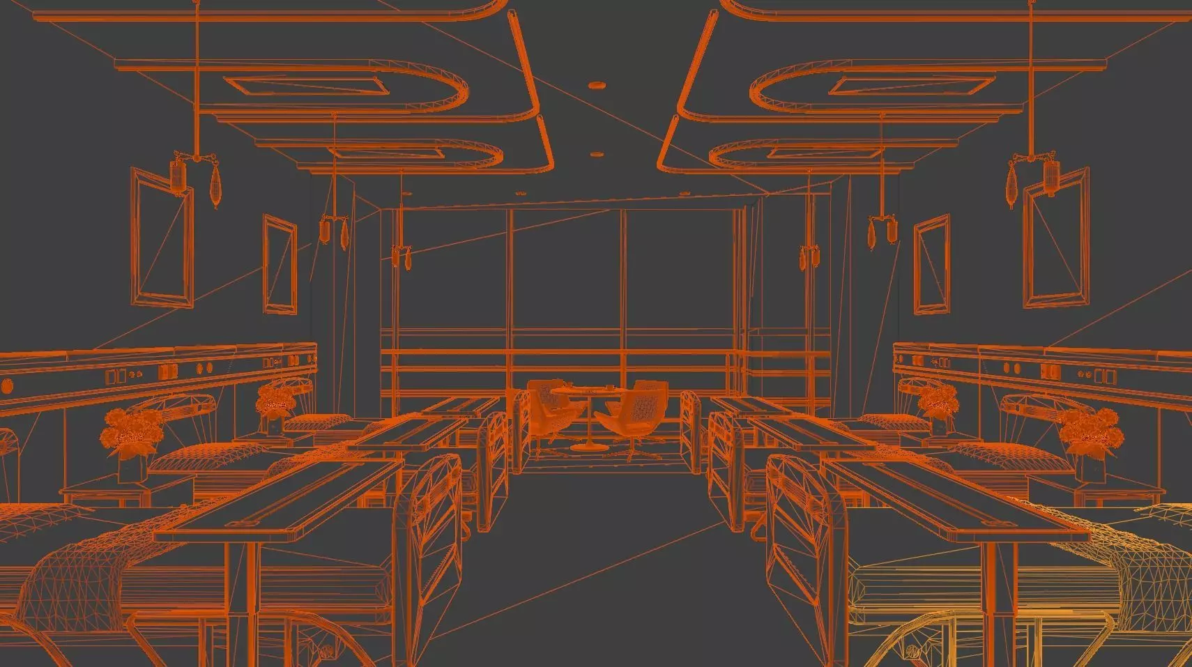 Sanatorium blender Low-poly 3D model_7