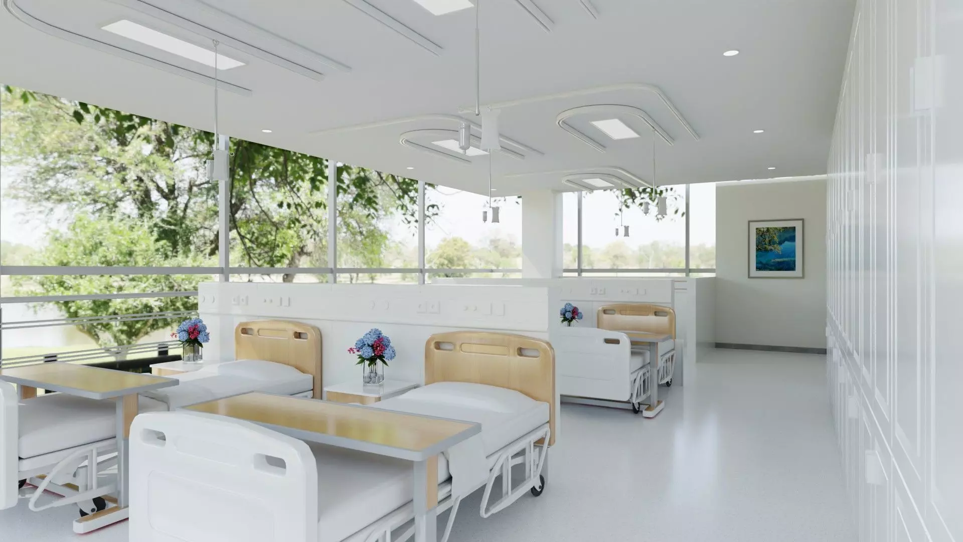 Sanatorium blender Low-poly 3D model_4