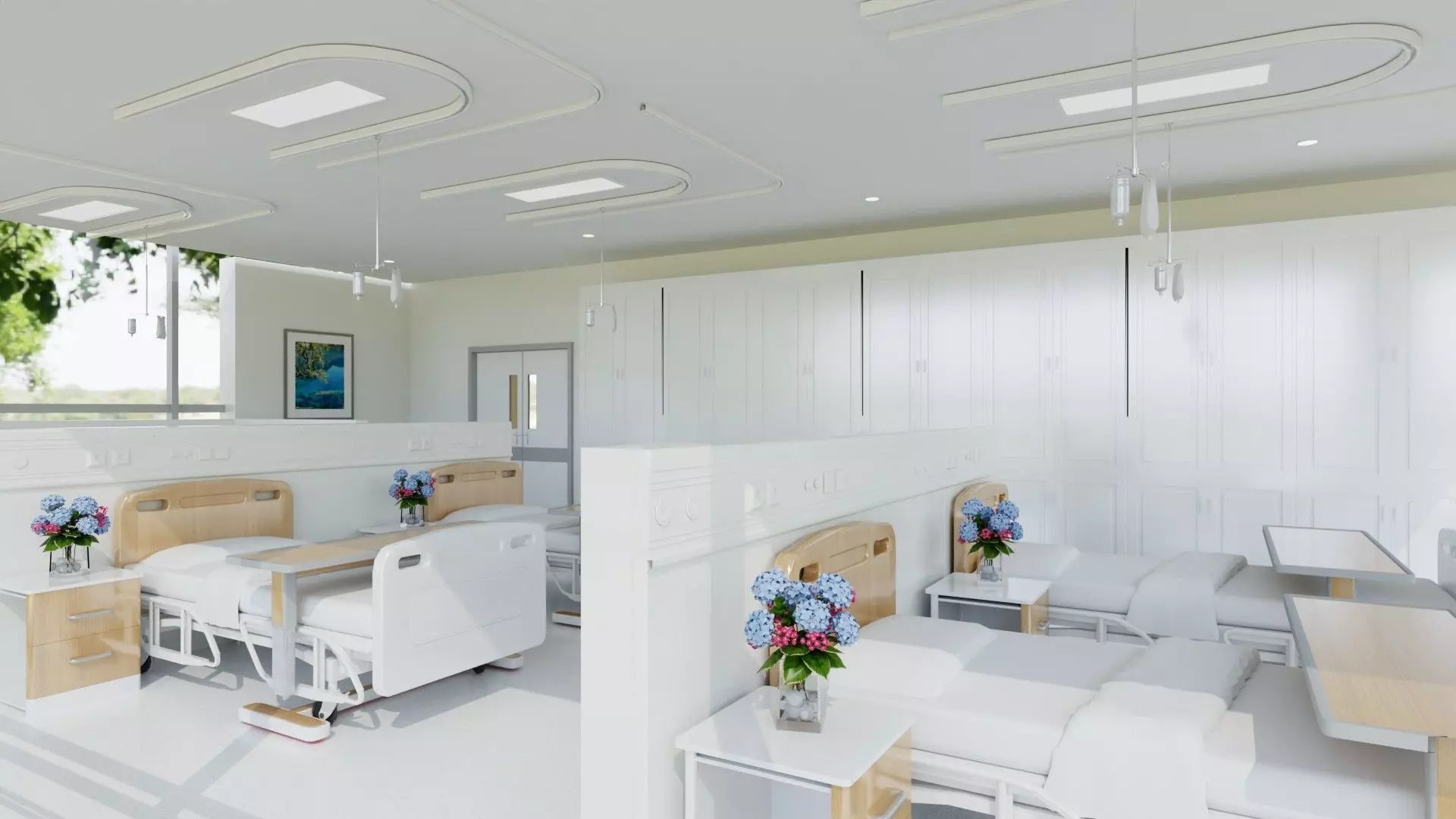 Sanatorium blender Low-poly 3D model_3