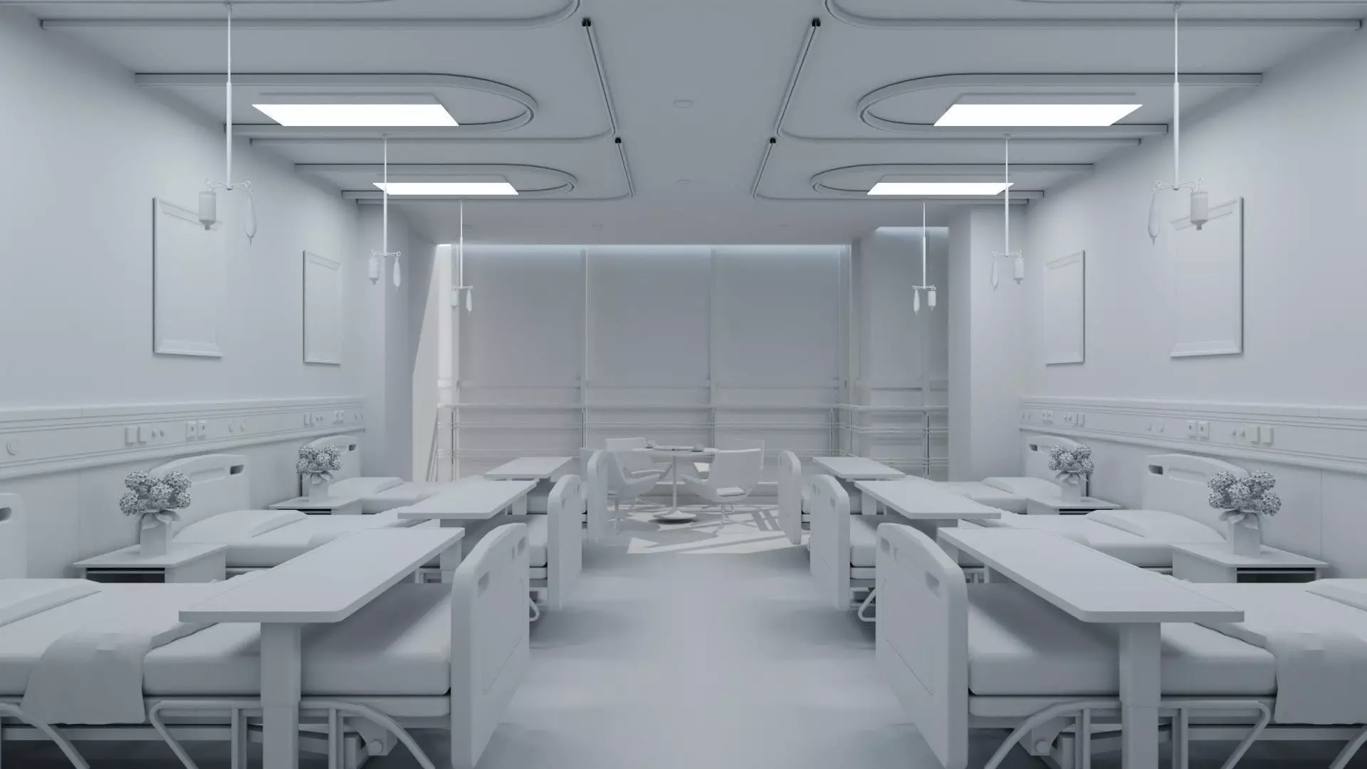 Sanatorium blender Low-poly 3D model_6