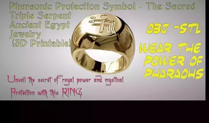 PharaonicProtection Symbol Sacred Triple Serpent AncientJewelry 